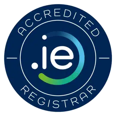 The IE Domain registry accredited registrar logo. SmartHost is a fully accredited registrar, authorised to sell .IE domain names